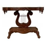 Rose Carved Marble Top Window Table