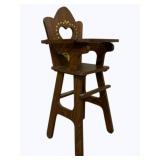 Doill Painted High Chair w/ Tray 38 x 13 x 12