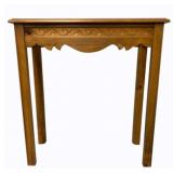 Carved Wood Table, No Glass, 30 x 28 x 13