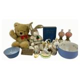 Lot of Assorted Items - Stuffed Bunnies & Decor