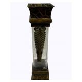 Large Glass/Metal Vase - 25.5 x 7 x 6