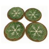 4 Plates w/ Wicker Underplates - 12"
