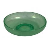Green Uranium Glass Bowl - 6 1/4"
