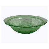 Green Uranium Glass Bowl - 10 1/4"