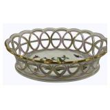 Herend Pierced Dish - 8.5 x 6.5 x 2.5