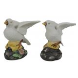 2 Porcelain Bird Figurines 5"