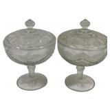 2 Lidded Candy Jars - 9"