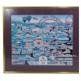Danville VA "Along the Dan" Framed Poster 21x24
