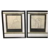 Pair of Framed Prints 33 x 27