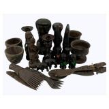 Lot of Assorted Carved Wood Items