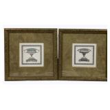 2 Framed Prints - 19 x 19