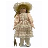 Heritage Mint Porcelain Doll w/ Stand - 17"