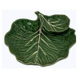 Majolica Cabbage Leaf Tray - 9.5 x 9.5