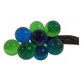 Cluster of Vintage Blue & Green Lucite Grapes