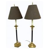 Pair Buffet Lamps 34"