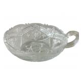 Pressed Glass Handled Nappy - 2 x 6