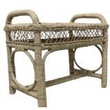 Wicker Footstool 19 x 21 x 12