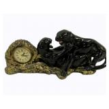 Lanshire Black Panthers Statue Clock