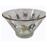 Zodiac Sign Glass Serving Bowl - 10.5 x 6