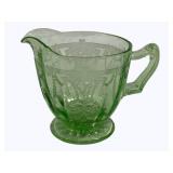 Green Uranium Glass Creamer/Pitcher - 3.5"