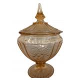 Open Rose Pink Depression Covered Candy