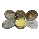 Lot of Assorted Glass Plates & More