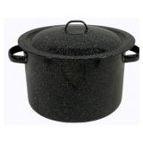 Enamelware Pot w/ Lid - 12 x 10 x 7