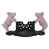 Cast Iron Pig Business Card Holder 5x11x4