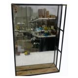 Wood, Metal & Mirror Shelf - 16 x 24 x 3