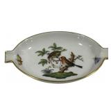 Herend "Rothschild Bird 5 Oval Ashtray - 5 x 3