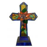 Stain Glass Cross Light - 14 x 9 x 5