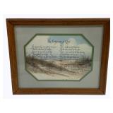 Framed Footprints Poem 12.5 x 15.5