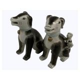2 Ceramic Dog Statues - 7.5"