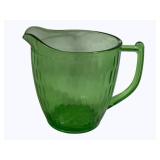 Green Uranium Glass Pitcher - 6"