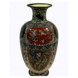 Cloisonne Oriental Vase 12"
