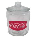 Coca Cola Glass Store Jar 10"
