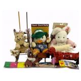 Lot of Assorted Items - Stuffed Animals, Kite
