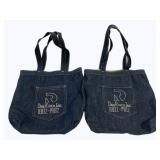 2 Vintage Dan River Inc Denim Bags 14 x 14