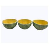 3 Ceramic Fruit Bowls - 5"