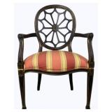 Adams Style Web Back Arm Chair, Stripe Seat