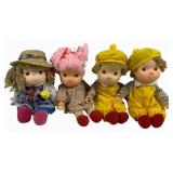 4 Komfy Kid Dolls - 14"