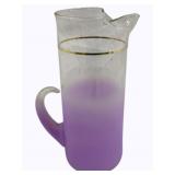 Vintage Blendo Purple Glass Pitcher 11.25"