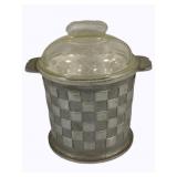Metal Ice Bucket w/ Glass Lid - 9 x 10 x 6