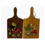 2 Wood Hot Pad Trivets - 7 x 14