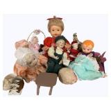 Lot of Assorted Dolls & More