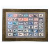Print of Migratory Bird Stamps on Plaque - 14 x 20