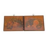 2 Wood Wall Plaques - 14 x 11