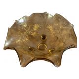 Amber Glass Bowl - 12" Round