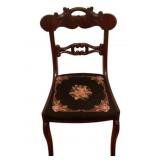 Needlepoint Cushion Chair - 18 x 18 x 36
