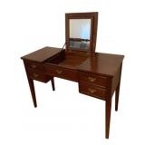 Craftique Mahogany Vanity w/ Lift Top Mirror